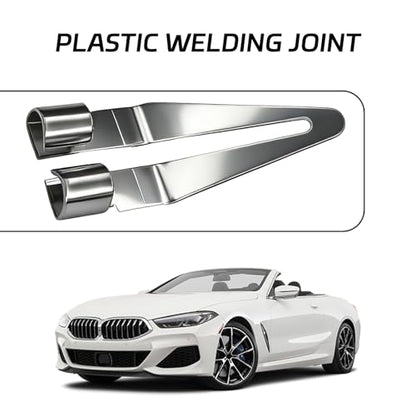 4PCS Plastic Welding Tips for Heat Guns, Stainless Steel Plastics Welder Smoothing Tip with 45° Elbow, Convenient and Compact, Plastic Welding Kit for Car Bumper Repair Kayaks, Car Accessories