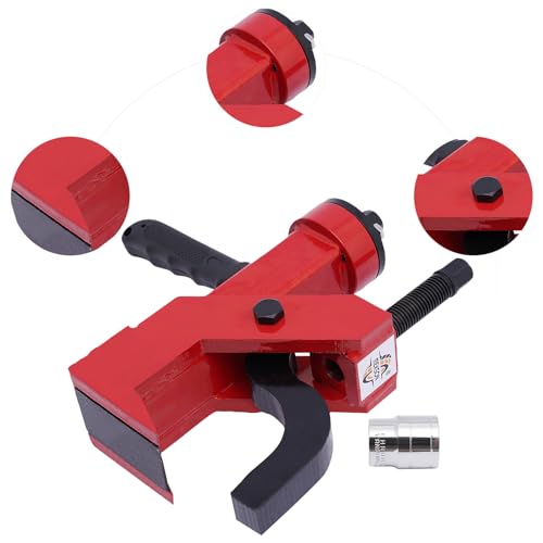 Universal Manual Tire Bead Breaker, 5 in Heavy Duty Universal Tire Bead Breaker Tool, Manual Tire Bead Breaker Change Tool for Car, Truck, Tractor, Mower, ATV, RV, Golf, Cart, Red