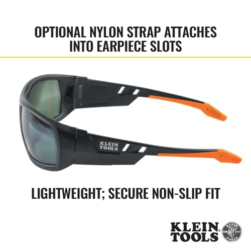 Klein Tools 60539 Safety Glasses, Professional PPE Protective Eyewear, Full Frame, Scratch Resistant and Anti-Fog, Polarized Lens - style: Polarized Lens