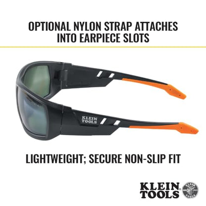 Klein Tools 60539 Safety Glasses, Professional PPE Protective Eyewear, Full Frame, Scratch Resistant and Anti-Fog, Polarized Lens - style: Polarized Lens
