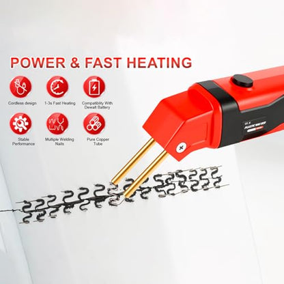 CHICIRIS Plastic Welding Kit 5-In-1 Welder with Heat Cutting Shaping Tools for Home Automotive Bumper Repairing (US Plug 110V) - color: Red