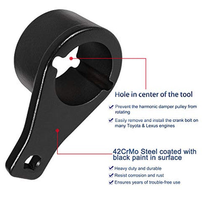 Universal Cam Pulley Holder Tool & Crankshaft Damper Pulley Holding Holder Harmonic Tool for Lexus & Toyota