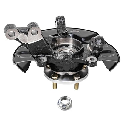 Detroit Axle - FWD 4pc Steering Knuckles Kit for 03-08 Toyota Matrix, 2 Front Steering Knuckles & Wheel Bearing Hubs 2 Rear Wheel Bearing and Hubs 2003 2004 2005 2006 2007 2008 Replacement - size: 4UW50480/Kit