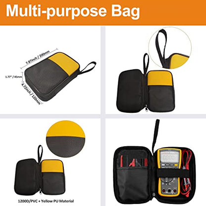 Makeronics 11-in-1 Multimeter Test Lead Kit with Alligator Clip Soft Case | for Electronic Specialties Automotive Multimeter Voltmeter Clamp Meter 2 PCS Non-Destructive Back Probes