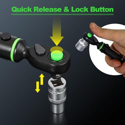 Torque Wrench Bike, 1/4 Inch Torque Wrench Lightweight Dual-direction 20-240IN.LB/2.3-27.1N.M, 72 tooth High Precision Bike Torque Wrenches with Dual Range Scales for bicycle