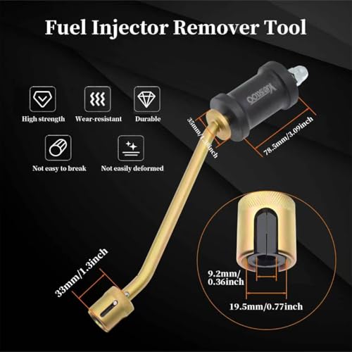 Fuel Injector Remover Tool, Compatible with Land Rover 5.0 Jaguar 3.0, Replace 310-197, with Gloves - size: 310-197