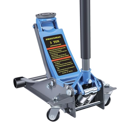 LARBANKE 3 Ton Low-Profile Hydraulic Floor Jack,Built with Durable Carbon and Steel,Floor Jack with Dual Pump System for Fast Lifting,6600Lbs Capacity,Lifting Range:3.15-18.31" - size: 465mm