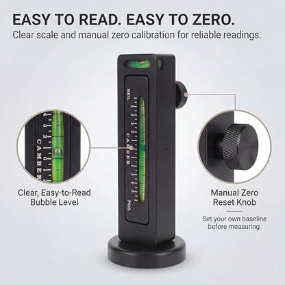 2 Pack Adjustable Magnetic Gauge Tool, Wheel Camber, Caster Pillar and Wheel Alignment Tools for Automotive Truck RV Tire Repair Black - color: Black