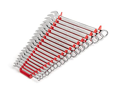 TEKTON Combination Wrench Set with Rack, 19-Piece (6-24 mm) | WCB91202 - size: 19-pc. (6-24 mm), style: Rack