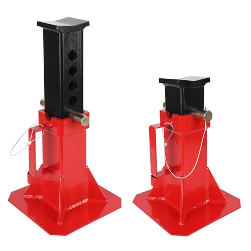 Heavy-Duty Jack Stands, Adjustable 11-18 Inch, 12 Ton Folding Steel Stands, Carbon Steel Construction, Portable Legs for Trucks & Automotive Repair - size: 12 Ton