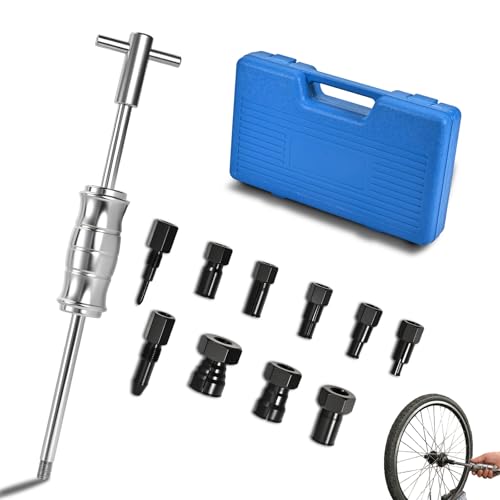 12pcs Blind Hole Bearing Puller Set, Slide Hammer Bearing Puller Set with Expandable Collets 8-32mm, High Strength Pilot Inner Removal Tool for Automotive and Motorcycle Wheel Bearings