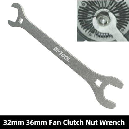 DPTOOL 32mm 36mm Automotive Fan Clutch Nut Wrench Water Pump Pulley Holder | Water Pump Pulley Removal Tool Compatible with BMW Replace 115030 115050 3312 - size: 32mm 36mm