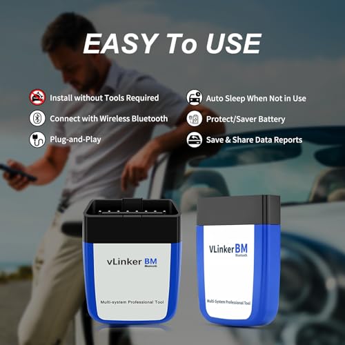 VGATE vLinker BM BT3.0 Bluetooth OBD2 Scanner for Car Diagnostic Scan Tool, Check Engine Light Code Reader, Wireless OBD2 Scanner Auto Diagnostic Scan Tool for Android & Windows (Not iOS) - size: vLinker BM+ BT3.0 (BM BT3.0) Android & Windows