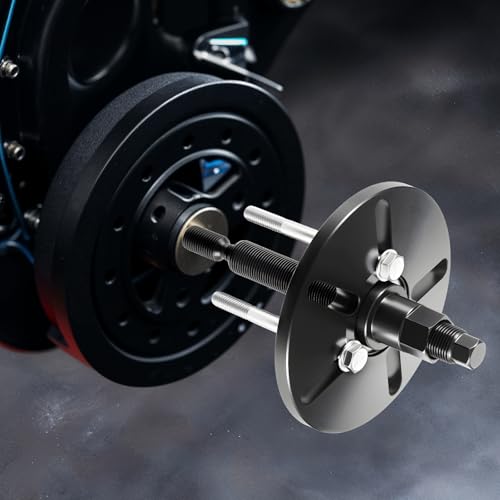 VEVOR Harmonic Balancer Puller Removal & Install Tool Kit, All-Steel Harmonic Balancer Installer Set Tool Kit for Removing and Installing of Balancers, Flywheels, Crankshaft Pulleys, Steering Wheels - color: harmonic balancer puller installer set