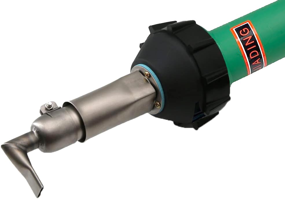 110V 1600W JIADING Professional Hot Air Plastic Welder Hot Air Torch Plastic PVC Welding Gun Welder with Speed Nozzle Roller Heat Element - color: C