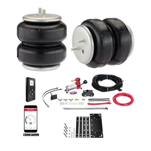 TrendsAuto Firestone Airide Ride-Rite Rear Air Spring Kit with Air Command Single Wireless App & Remote Standard Compressor fits 2005-2023 Tacoma & Prerunner 2WD with 0" Lift | TrendsAuto Decal - size: Single Path