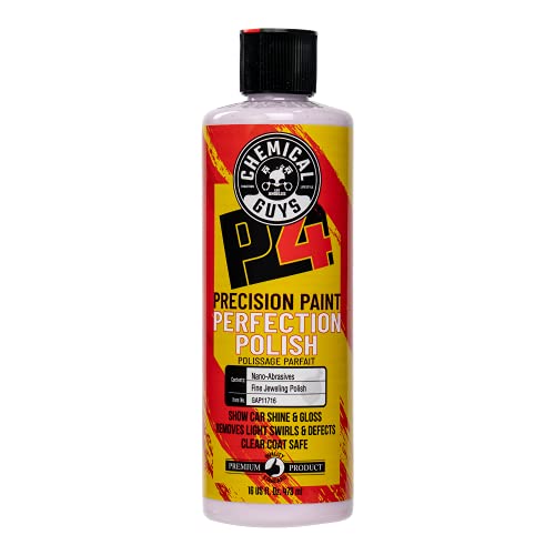 Chemical Guys P4 Precision Paint Perfection Polish - Scratch Remover & Swirl Remover for Cars, Trucks, Motorcycles, & SUVs, Fixes Paint Imperfections & Towel Marks, Restores Gloss & Clarity, 16 oz - style: P4 Perfection Polish