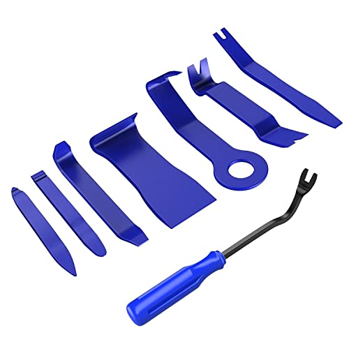 GOOACC GRC-90 Set 8PCS Auto Trim Scratch Removal Tool Car Audio Dash Panel Window Molding Fastener Remover Tool Kit-Blue - color: Blue, size: 8PCS Trim Removal