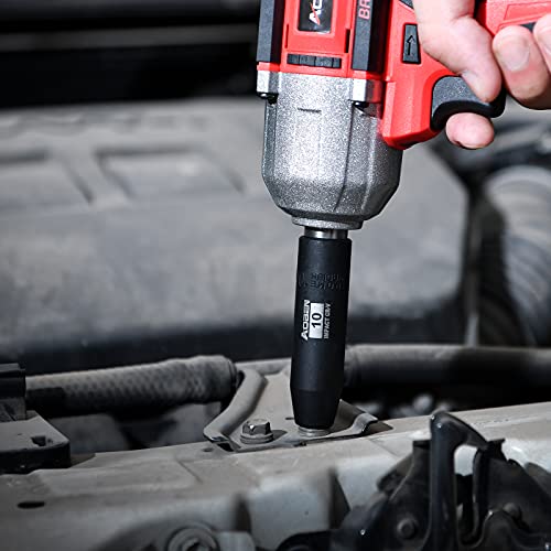 AOBEN 1/2-Inch Drive Impact Socket Set, 29 Pieces, 6 Point, SAE/Metric, (3/8" - 1", 10mm - 24mm), Deep, Cr-V Steel, Includes 3", 5", 10" Extension bars - size: 1/2-Inch 29PCS