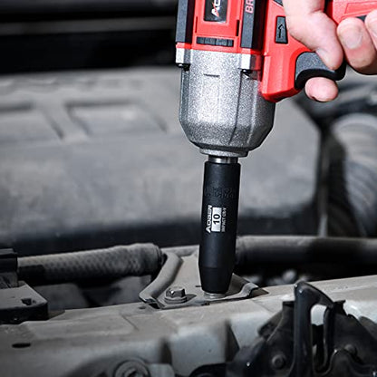 AOBEN 1/2-Inch Drive Impact Socket Set, 29 Pieces, 6 Point, SAE/Metric, (3/8" - 1", 10mm - 24mm), Deep, Cr-V Steel, Includes 3", 5", 10" Extension bars - size: 1/2-Inch 29PCS