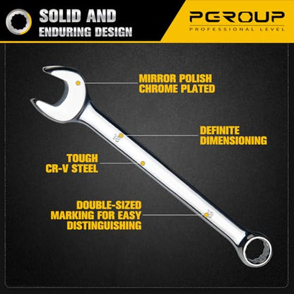 18mm Metric Combination Wrench, CR-V Steel with Mirror Polish, 12-Point Design, 15-Degree Offset, Perfect for Auto Repair, Household, Car & Truck Emergency - size: 18mm