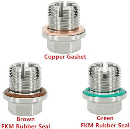 M18.1-1.5 x 15mm Oversize Piggyback Oil Drain Plug, Stainless Steel Self Tapping Oil Pan Thread Repair Kit - size: M18.1x1.5