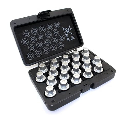 TMAX 20 pc Wheel Lock Lugnut Anti-Theft Screw Lug Nut Removal Key Socket Set for Vw Audi Vag Volkswagen - size: 20pc set