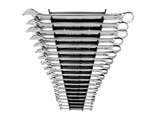 TEKTON Combination Wrench Set, 19-Piece | WCB91102 - size: 19-pc. (1/4 - 1-1/4 in.), style: Rack