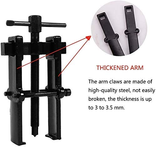 Two Jaw Bearing Puller, Adjustable Two Jaw Puller Remover for Removal Bearing or Gears, Pulley, and Flywheel, Motorcycle Car Auto Removing Kit 2.5"