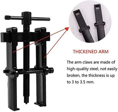 Two Jaw Bearing Puller, Adjustable Two Jaw Puller Remover for Removal Bearing or Gears, Pulley, and Flywheel, Motorcycle Car Auto Removing Kit 2.5"