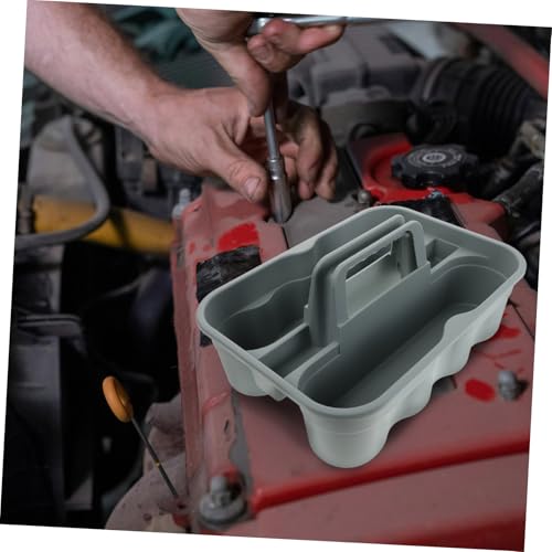 Amosfun Portable Handheld Plastic Cleaning Basket for Car and Bath Use 10L Capacity Shower Organizer with Handle for Car Detailing and Home Storage