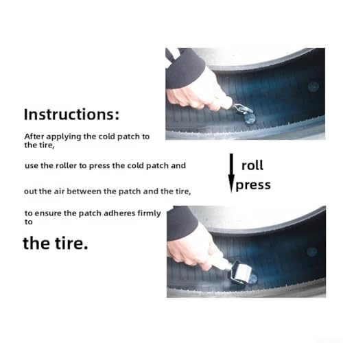 Tire Repair Roller Tool for Cold Patch Application, Offering Reliable Pressing Performance to Secure Tire Patches and Prevent Air Leakage