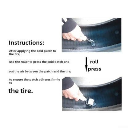 Tire Repair Roller Tool for Cold Patch Application, Offering Reliable Pressing Performance to Secure Tire Patches and Prevent Air Leakage