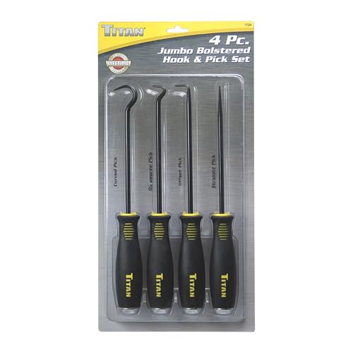 Titan 17224 4 pc. Jumbo Bolstered Pick and Hook Set - size: 4pc Bolstered Pick and Hook
