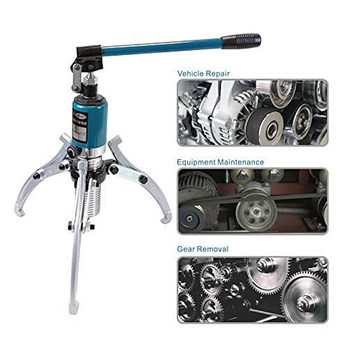 10Ton Hydraulic Gear Puller Wheel Bearing Pulling Separator 3 in 1 Pump Oil Tube Drawing Machine M/Case - size: 10T Overall