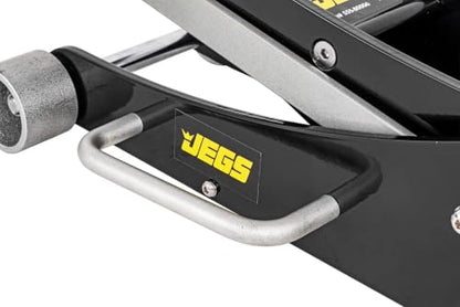 JEGS 2-Ton Low-Profile Aluminum Floor Jack [4,000 lbs. Capacity] | 2-Ton Low-Profile Aluminum Floor Jack for your shop/garage; aluminum and rubber construction