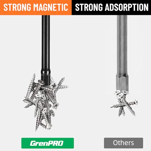 GRENPRO 11PCS Impact Hex Head Allen Wrench Drill Bit Set(Metric), 1/4" Hex Shank S2 Steel Magnetic Hex Bits, CNC Machined Tips, 4 Inch Length with Storage Box - size: 4" 11pcs(Metric)