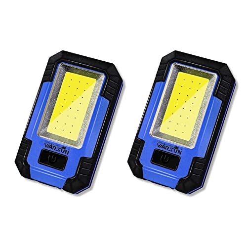 WARSUN 2PC Led Work Lights Rechargeable Magnetic Portable Work Light 30w 1200 Lumens for Camping Car Repairing, Blue Stocking Stuffers Mens/Dad Gifts - color: Blue+Blue