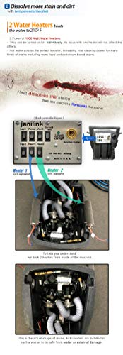 Premium II Heated 220 PSI Portable Carpet Extractor w/Hose, Wands & JL Mini Blaster by janiLink