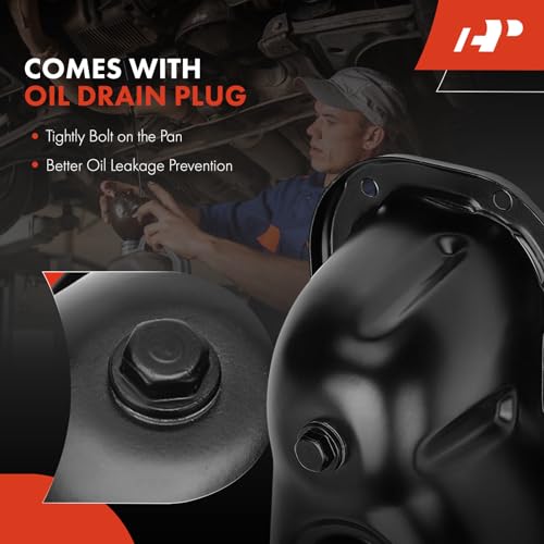 A-Premium Lower Engine Oil Pan Sump with Drain Plug Compatible with Toyota Tacoma 2006-2013, Tundra 2007-2013, 4Runner 2003-2013, FJ Cruiser 2007-2014, V6 4.0L | Compatible with Toyota Tacoma 2006-2013, Tundra 2007-2013, 4Runner 2003-2013, FJ Cruiser 2007