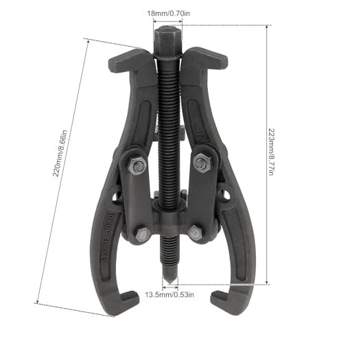 ChgImposs Multifunction Standard Carbon Steel 2 Jaw / 3 Jaw Bearing Puller with 4 Single Hole Claw Pullers for Car/Mechanical Repairing (8 Inch) - size: 8 Inch