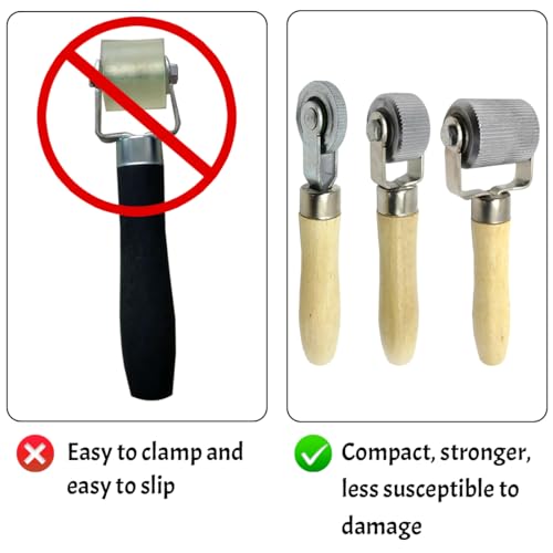 Bittwee 3PCS Car Sound Deadening Roller Metal Installation Tool, Automotive Sound Deadener Noise Rolling Wheel for Sound Proof Insulation, Interior Accessories Universal for SUV, Truck, RV