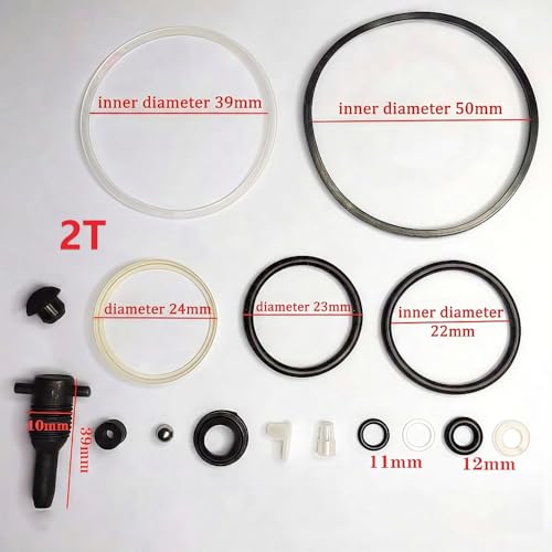 2 Ton Vertical Hydraulic Bottle Jack Repair Kit, Oil Seal O-Ring Complete Replacement Parts