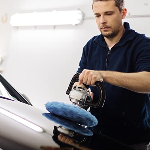 20 Pieces Car Orbital Buffer Polisher Pad Bonnet Microfiber Max Bonnet Polishing Buffing Pad Cover(3-4 Inches) - color: Blue, size: 3-4 Inches