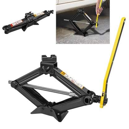 Car Jack Kit | Scissor Jack for Car 2 Ton- Tire Jack Tool Kit | Portable, Ideal for SUV and Auto - Universal Car Emergency Kit, Compact Car Jack Kit, Heavy Duty Tire Changing Kit