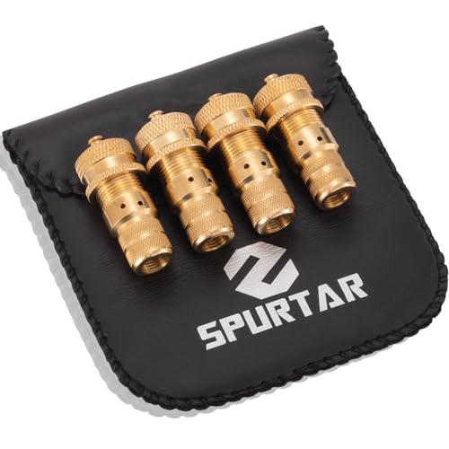 Spurtar Tire Deflator, 6-30 PSI Air Down Tire Deflators Offroad Accessories | 4 Pack with Storage Bag, For Jeep, Car, Truck, Motorcycle, ATV
