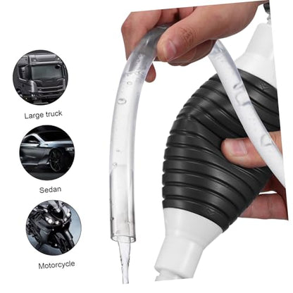 Manual Transfer Pump Kit 1 Set Siphon Hose and Check Valve for Fuel Extraction Portable Hand Pump for Automotive and Home Use