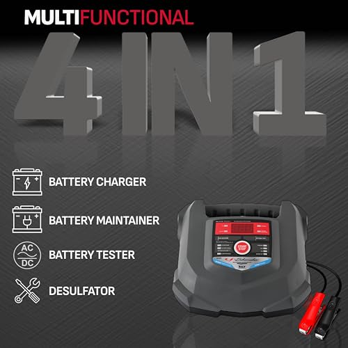 Schumacher Electric Car Battery Charger and Maintainer SC1280 4-in-1, 15 Amp, Fully Automatic for 6v and12v Automobile Batteries - Ideal for Motorcycles, Cars, Trucks, SUVs, Marine Batteries, and More - size: Battery Charger and Maintainer (Pack of 2)