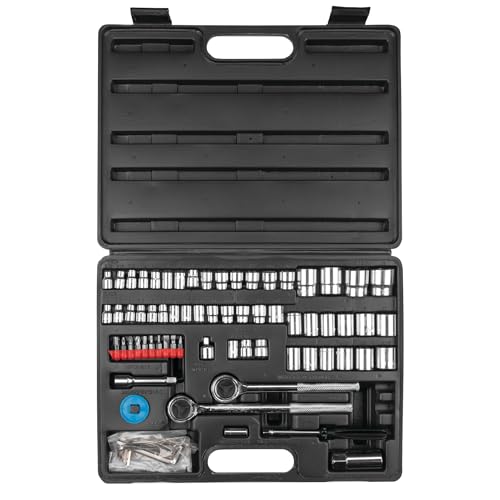 Performance Tool W1183 SAE/Metric 85-Piece Socket (1/4-Inch, 3/8-Inch & 1/2-Inch Drive) & Bet Set - size: 85-Piece (Pack of 1), style: Socket & Bit Set