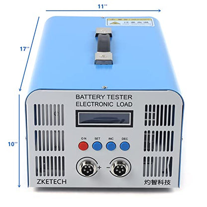 Battery Tester Electronic Load 0.1-40A Large Current Lithium Battery Charge Discharge Capacity Tester, Time/Cut-Off Current/Manual Charge Discharge Termination - style: Electronic Battery Tester Load